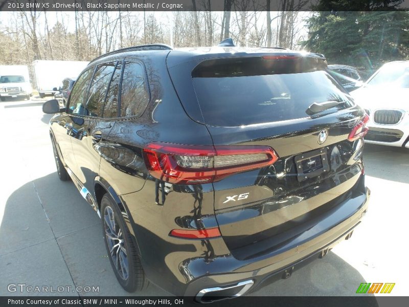 Black Sapphire Metallic / Cognac 2019 BMW X5 xDrive40i