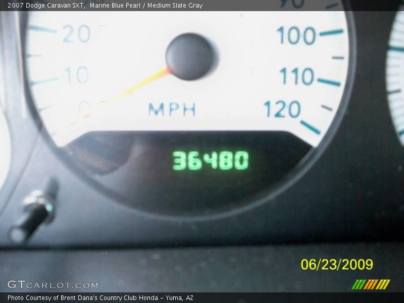 Marine Blue Pearl / Medium Slate Gray 2007 Dodge Caravan SXT