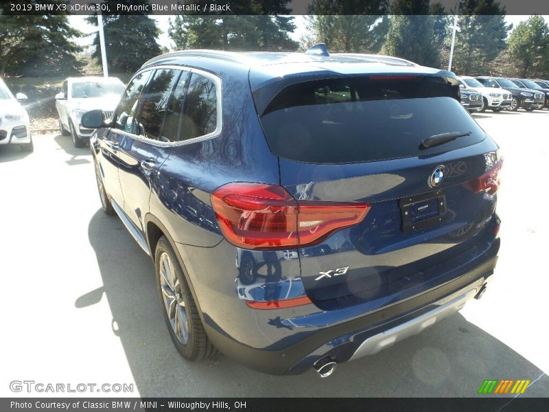 Phytonic Blue Metallic / Black 2019 BMW X3 xDrive30i