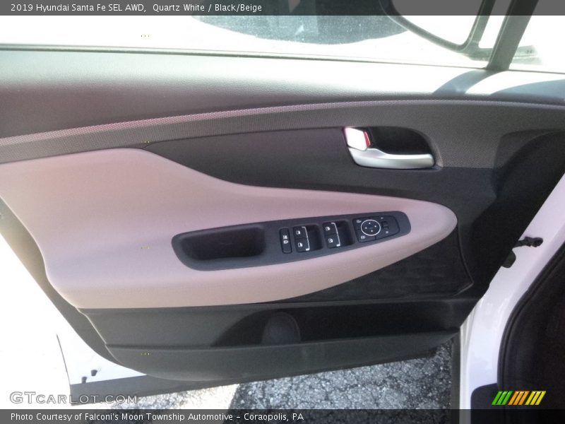 Quartz White / Black/Beige 2019 Hyundai Santa Fe SEL AWD