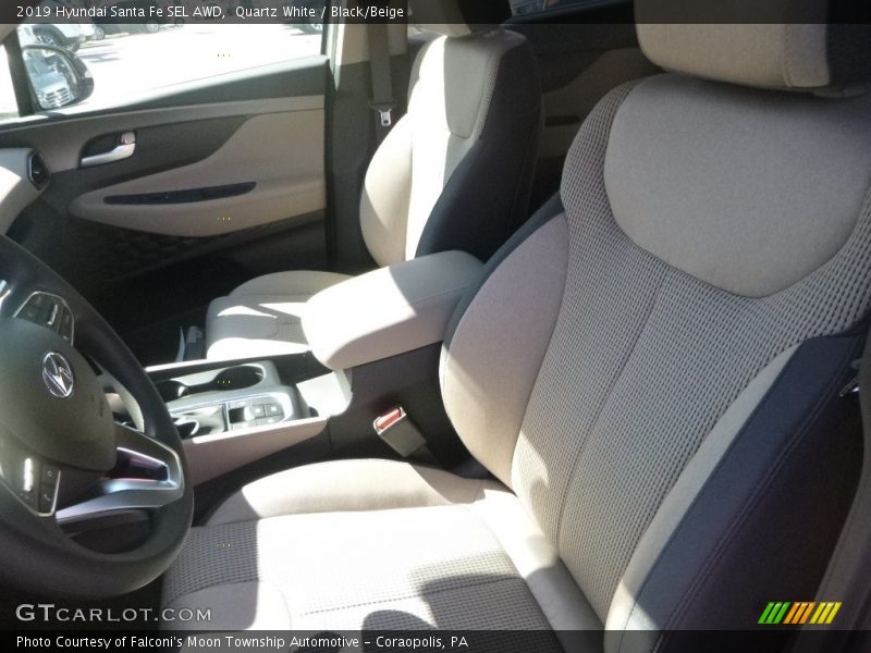 Quartz White / Black/Beige 2019 Hyundai Santa Fe SEL AWD