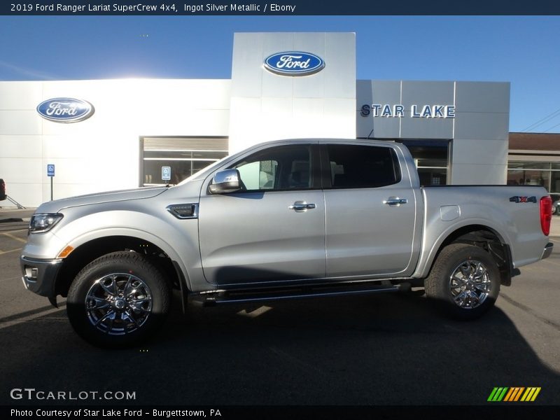 Ingot Silver Metallic / Ebony 2019 Ford Ranger Lariat SuperCrew 4x4