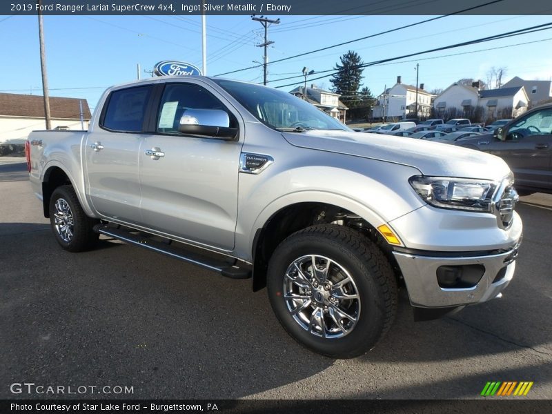 Ingot Silver Metallic / Ebony 2019 Ford Ranger Lariat SuperCrew 4x4