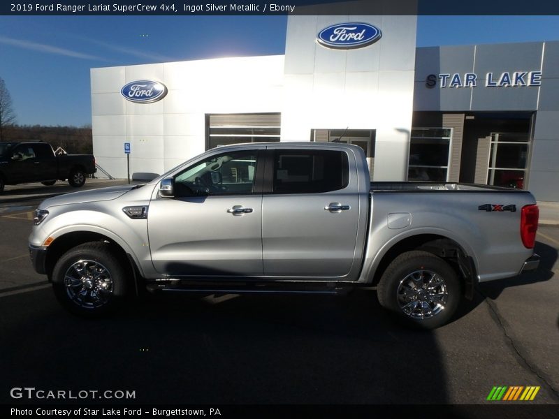Ingot Silver Metallic / Ebony 2019 Ford Ranger Lariat SuperCrew 4x4