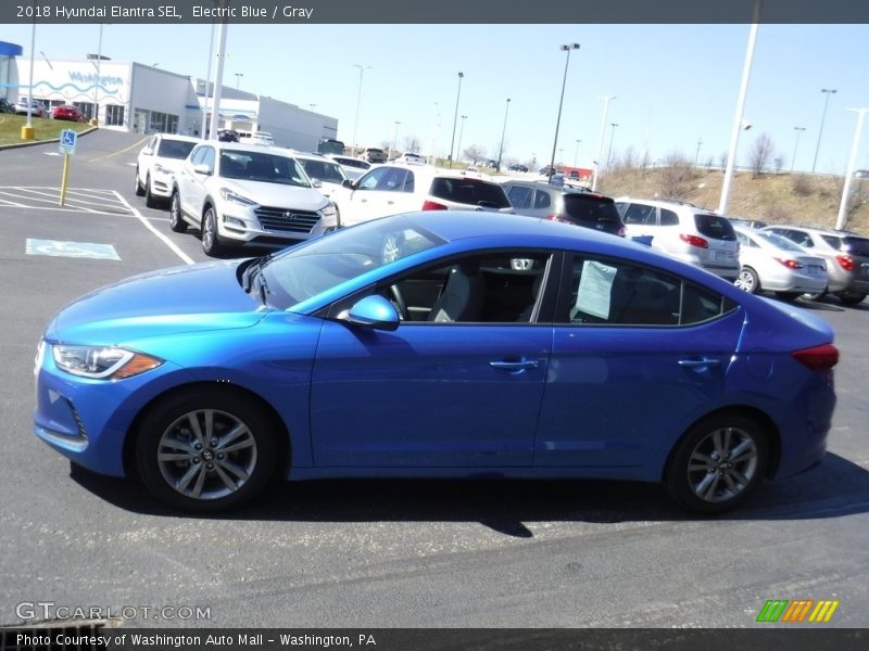 Electric Blue / Gray 2018 Hyundai Elantra SEL