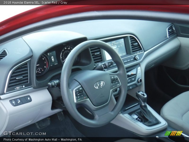 Scarlet Red / Gray 2018 Hyundai Elantra SEL