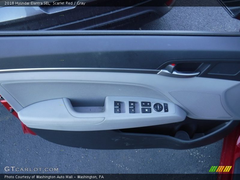 Scarlet Red / Gray 2018 Hyundai Elantra SEL