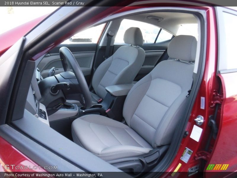 Scarlet Red / Gray 2018 Hyundai Elantra SEL