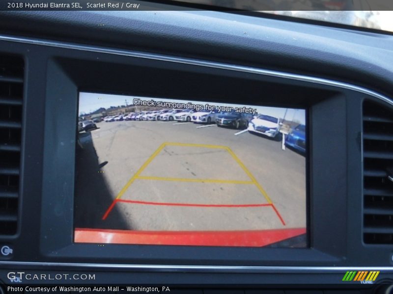 Scarlet Red / Gray 2018 Hyundai Elantra SEL