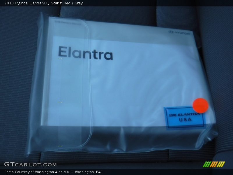 Scarlet Red / Gray 2018 Hyundai Elantra SEL