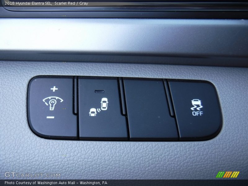 Scarlet Red / Gray 2018 Hyundai Elantra SEL