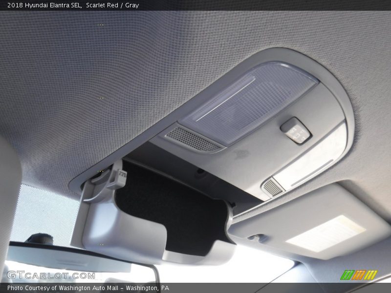 Scarlet Red / Gray 2018 Hyundai Elantra SEL