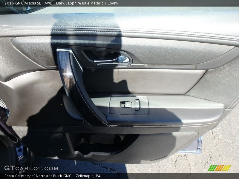 Dark Sapphire Blue Metallic / Ebony 2016 GMC Acadia SLT AWD