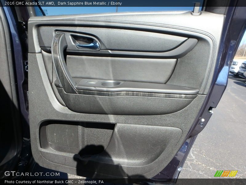 Dark Sapphire Blue Metallic / Ebony 2016 GMC Acadia SLT AWD