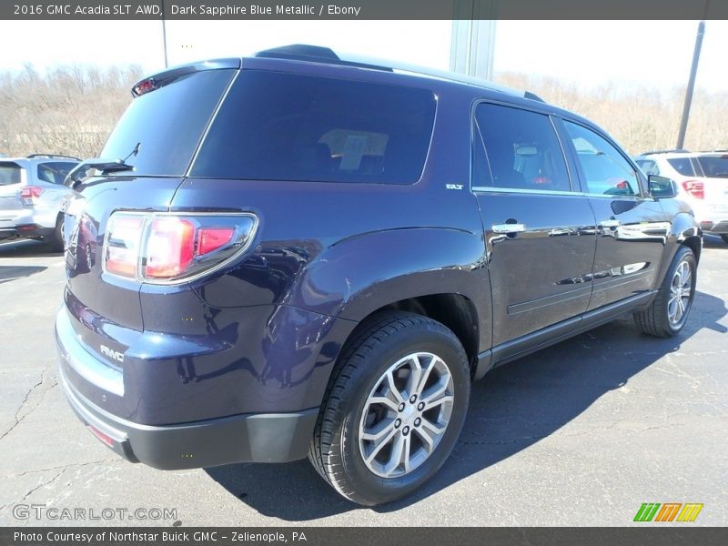 Dark Sapphire Blue Metallic / Ebony 2016 GMC Acadia SLT AWD