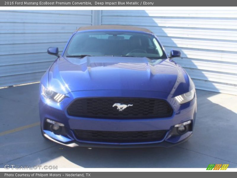 Deep Impact Blue Metallic / Ebony 2016 Ford Mustang EcoBoost Premium Convertible