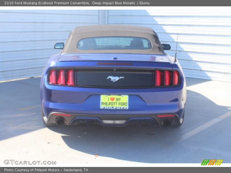 Deep Impact Blue Metallic / Ebony 2016 Ford Mustang EcoBoost Premium Convertible