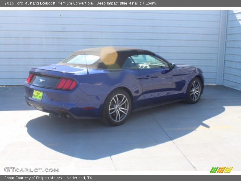 Deep Impact Blue Metallic / Ebony 2016 Ford Mustang EcoBoost Premium Convertible