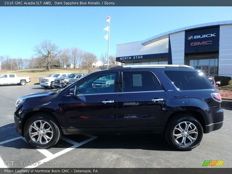 Dark Sapphire Blue Metallic / Ebony 2016 GMC Acadia SLT AWD
