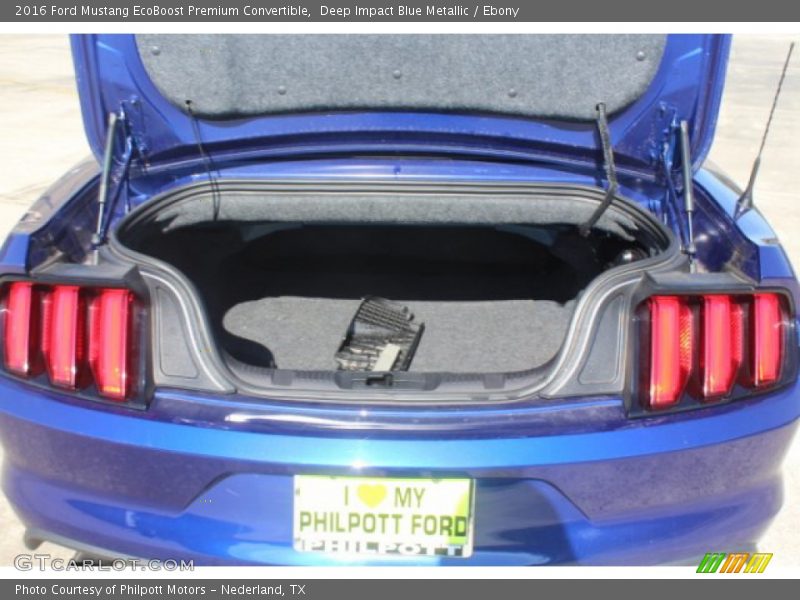 Deep Impact Blue Metallic / Ebony 2016 Ford Mustang EcoBoost Premium Convertible