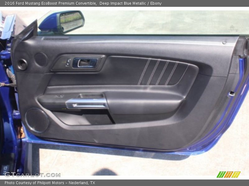 Deep Impact Blue Metallic / Ebony 2016 Ford Mustang EcoBoost Premium Convertible