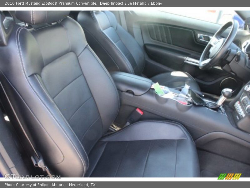 Deep Impact Blue Metallic / Ebony 2016 Ford Mustang EcoBoost Premium Convertible