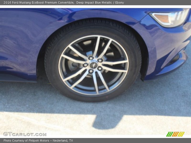 Deep Impact Blue Metallic / Ebony 2016 Ford Mustang EcoBoost Premium Convertible