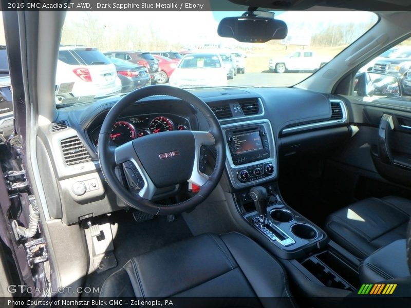 Dark Sapphire Blue Metallic / Ebony 2016 GMC Acadia SLT AWD