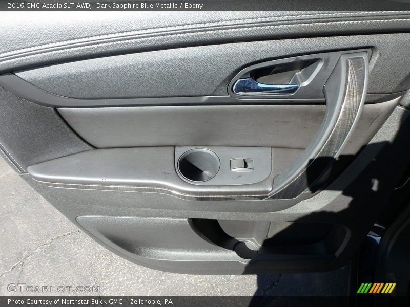Dark Sapphire Blue Metallic / Ebony 2016 GMC Acadia SLT AWD