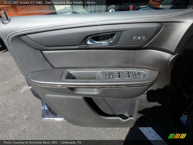 Dark Sapphire Blue Metallic / Ebony 2016 GMC Acadia SLT AWD