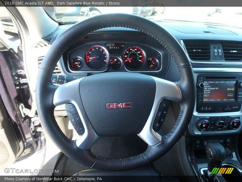 Dark Sapphire Blue Metallic / Ebony 2016 GMC Acadia SLT AWD