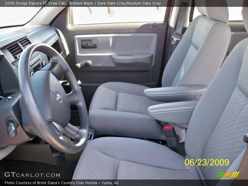 Brilliant Black / Dark Slate Gray/Medium Slate Gray 2008 Dodge Dakota ST Crew Cab