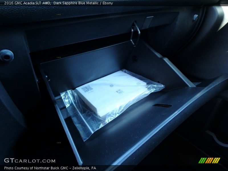 Dark Sapphire Blue Metallic / Ebony 2016 GMC Acadia SLT AWD
