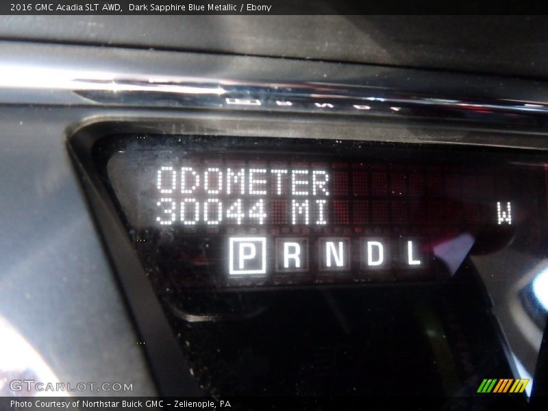 Dark Sapphire Blue Metallic / Ebony 2016 GMC Acadia SLT AWD