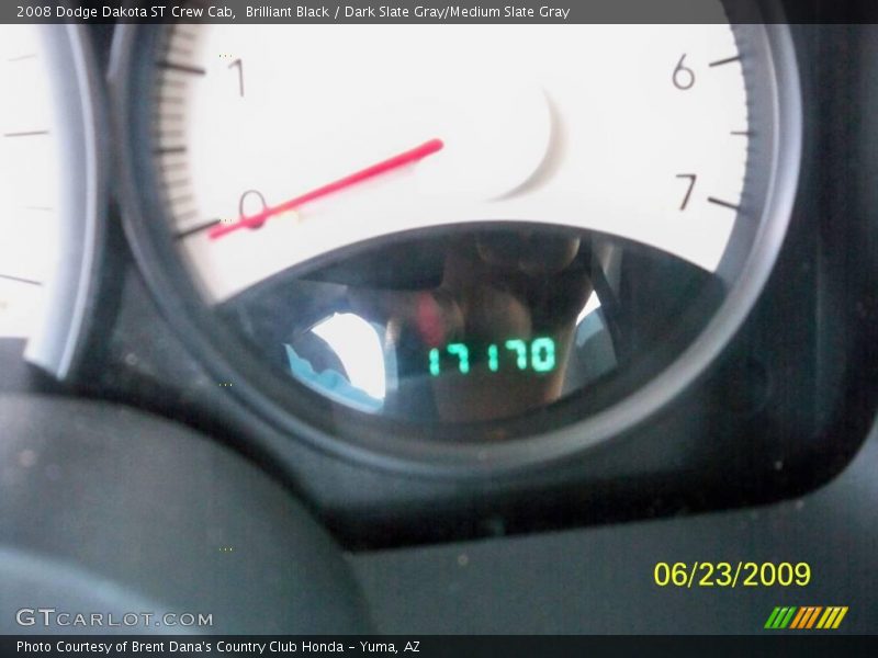 Brilliant Black / Dark Slate Gray/Medium Slate Gray 2008 Dodge Dakota ST Crew Cab