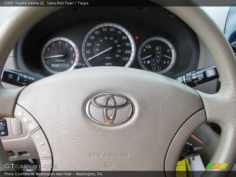 Salsa Red Pearl / Taupe 2005 Toyota Sienna LE