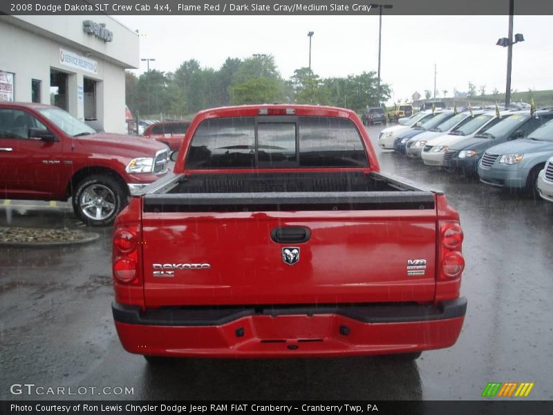 Flame Red / Dark Slate Gray/Medium Slate Gray 2008 Dodge Dakota SLT Crew Cab 4x4