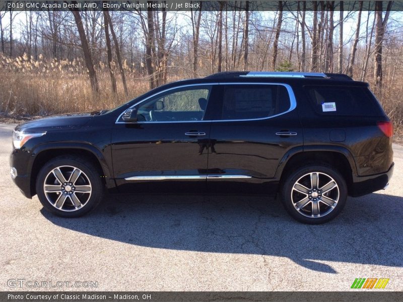 Ebony Twilight Metallic / Jet Black 2019 GMC Acadia Denali AWD