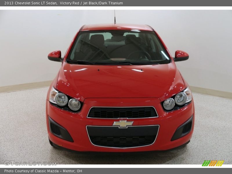 Victory Red / Jet Black/Dark Titanium 2013 Chevrolet Sonic LT Sedan