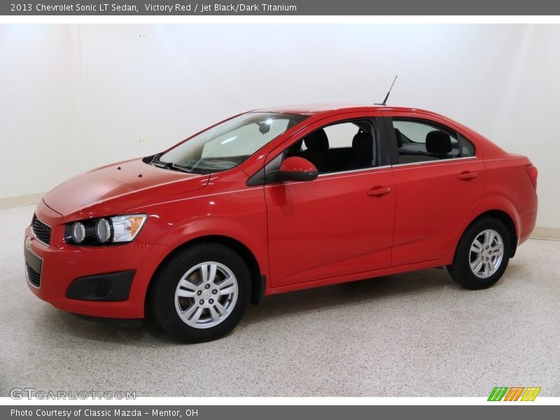 Victory Red / Jet Black/Dark Titanium 2013 Chevrolet Sonic LT Sedan