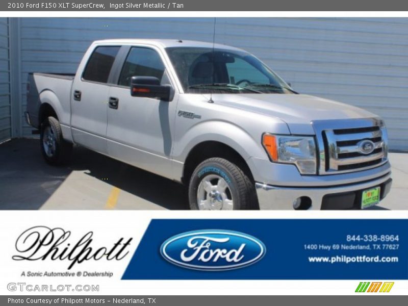 Ingot Silver Metallic / Tan 2010 Ford F150 XLT SuperCrew