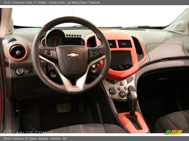 Victory Red / Jet Black/Dark Titanium 2013 Chevrolet Sonic LT Sedan
