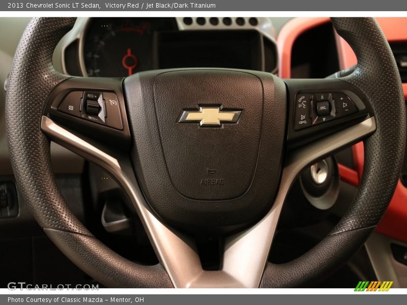 Victory Red / Jet Black/Dark Titanium 2013 Chevrolet Sonic LT Sedan