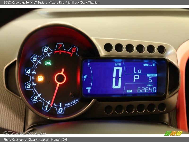 Victory Red / Jet Black/Dark Titanium 2013 Chevrolet Sonic LT Sedan