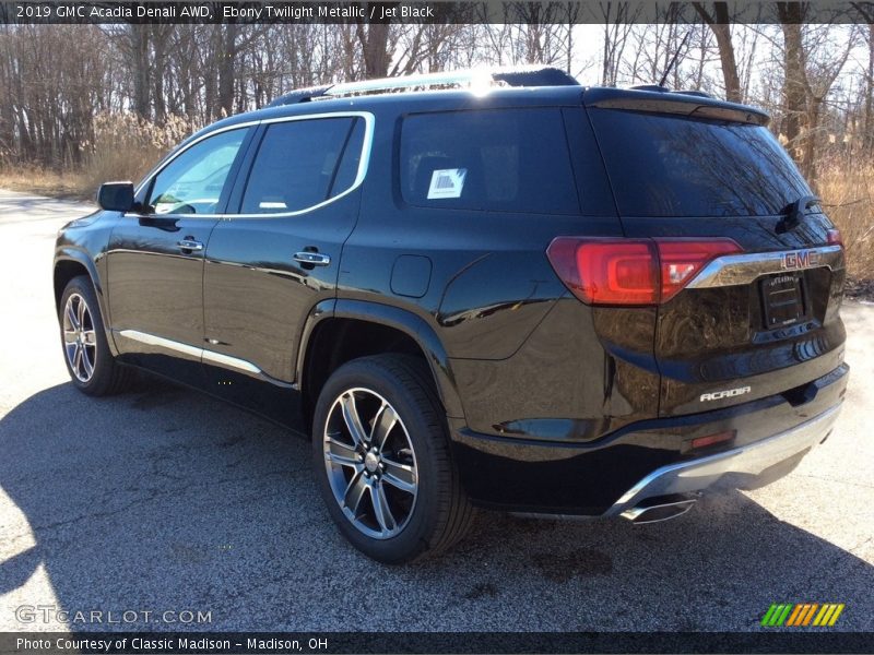 Ebony Twilight Metallic / Jet Black 2019 GMC Acadia Denali AWD
