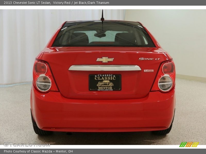 Victory Red / Jet Black/Dark Titanium 2013 Chevrolet Sonic LT Sedan
