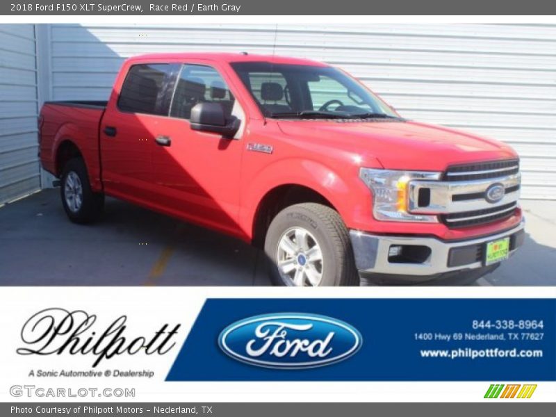Race Red / Earth Gray 2018 Ford F150 XLT SuperCrew