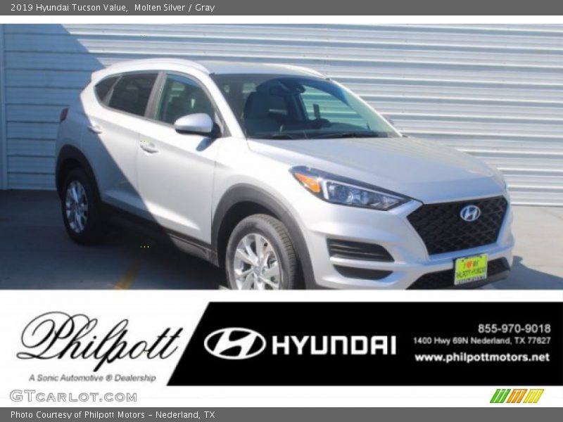 Molten Silver / Gray 2019 Hyundai Tucson Value