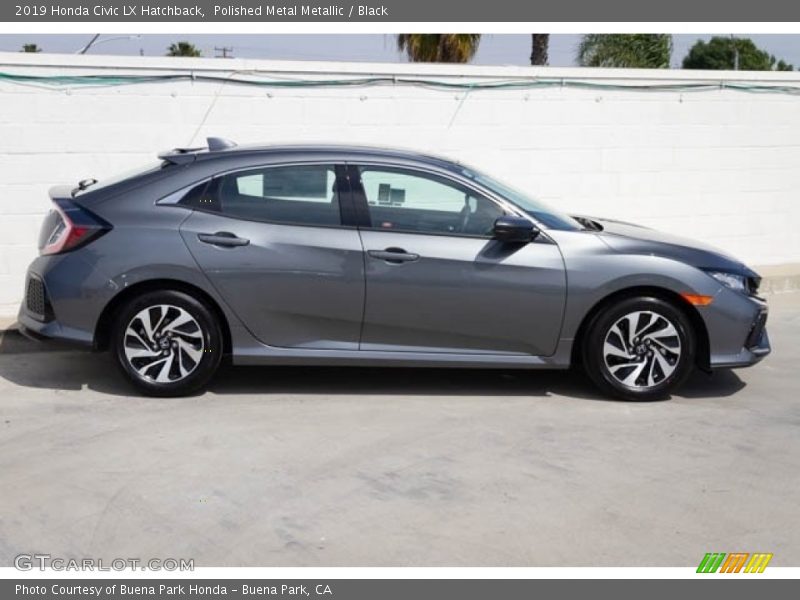 Polished Metal Metallic / Black 2019 Honda Civic LX Hatchback
