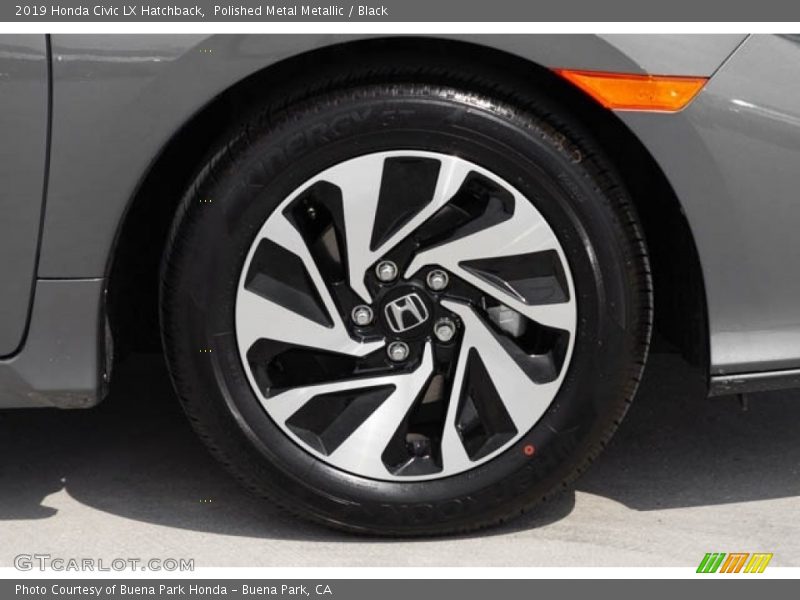 Polished Metal Metallic / Black 2019 Honda Civic LX Hatchback